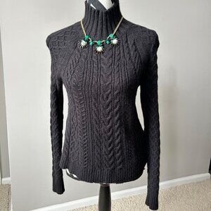 Ann Taylor mock neck cable knit sweater